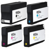 Set 4 cartuse imprimanta HP 950XL Black/951XL Cyan/951XL, Magenta, Compatibil