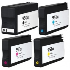 Set 4 cartuse imprimanta HP 950XL Black/951XL Cyan/951XL foto