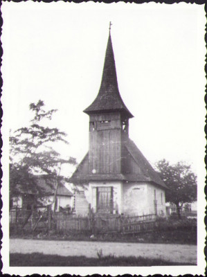 HST P1576 Poză biserică din lemn Rom&amp;acirc;nia 1965 foto