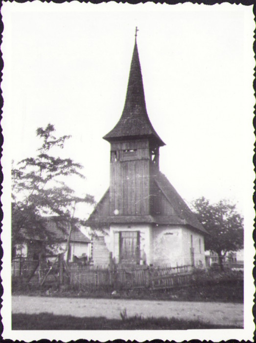HST P1576 Poză biserică din lemn Rom&acirc;nia 1965