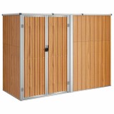 Cumpara ieftin Sopron de gradina, maro, 225x89x161 cm, otel galvanizat