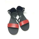 Sandale dama din piele Black and Red Anna