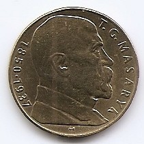 Cehoslovacia 10 Korun 1990 (TG Masaryk) 24.5 mm KM-139.1