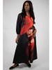 ROCHIE MAXI CU BUZUNARE SI MANECA LUNGA ENIGMA SCARLET LADY IN RED TALIE UNICA Multicolora