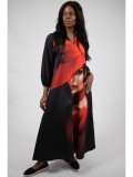 Cumpara ieftin ROCHIE MAXI CU BUZUNARE SI MANECA LUNGA ENIGMA SCARLET LADY IN RED TALIE UNICA Multicolora