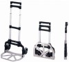 Liza Transport Multifunctionala Pliabila 80Kg Trolley Platforma Aluminiu 28x38.5cm Roti 17cm Maner Ajustabil 70-105cm