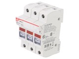 Clemă Siguranțe Cilindrice DF Electric 30A 600V AC, Montare pe Șină DIN, Seria PMX, Indicator Activare