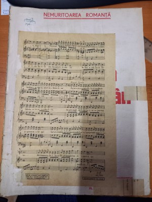 AS - PARTITURA - G. BOLDEANU - LA UMBRA NUCULUI BĂTR&amp;Acirc;N, ROMANȚĂ pentru voce si pian foto