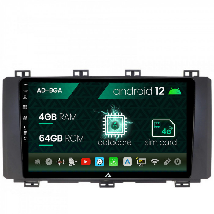 Navigatie Seat Ateca (2016-Prezent), Android 12, A-Octacore 4GB RAM + 64GB ROM, 9 Inch - AD-BGA9004+AD-BGRKIT045V2