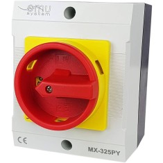 Intrerupator 25A 7.5kw 0-1 ON-OFF 3 poli 400V AC IP65 industrial aplicat casetat