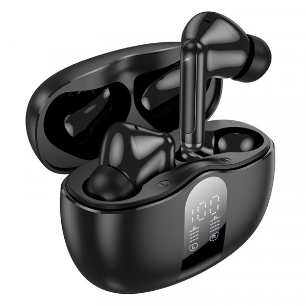 Handsfree Bluetooth Borofone FQ3 Soulmate, TWS, ANC, MultiPoint, Negru