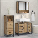 Cumpara ieftin Set de mobilier pentru baie 3 buc. Stejar Artizanal