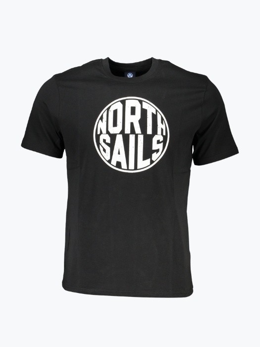 Tricou barbati din bumbac cu imprimeu cu logo si croiala Regular fit negru, S
