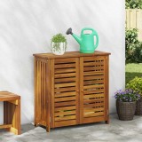vidaXL Dulap de grădină cu depozitare cu ușă Maro 90 x 40 x 90cm