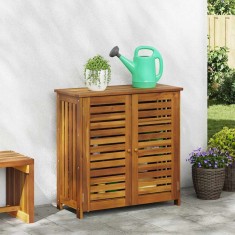 vidaXL Dulap de grădină cu depozitare cu ușă Maro 90 x 40 x 90cm