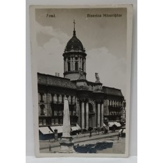 ARAD , BISERICA MINORITILOR , CARTE POSTALA ILUSTRATA , 1928