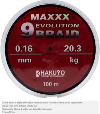 FIR TEXTIL MAXXX EVOLUTION 9 BRAID 100M foto