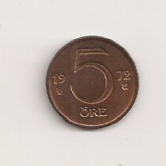 Moneda Suedia - 5 Ore 1972 v2