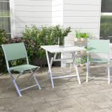 Outsunny Set de 3 Piese cu Masa si Scaune de Gradina