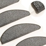 VidaXL Covorașe pentru trepte scară, 15 buc., antracit, 56x17x3 cm