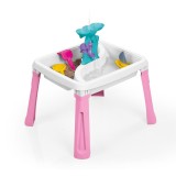Masuta de activitati 3 in 1 pentru copii - Alb roz