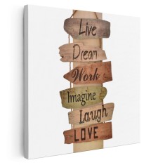 Tablou mesaj motivational despre viata, maro 1471 Tablou canvas pe panza CU RAMA 30x30 cm