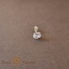 Cercel Unisex cu Cristal Zirconia Alb - Argint 925, 6 mm, SaraTremo