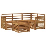 vidaXL Set de canapele de exterior 5 pcs natural 59 x 59 x 37 cm 3384325