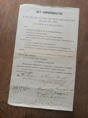 ORAS CHILIA NOUA 1935 - ACT COMEMORATIV, CONSTRUCTIE DOUA PAVILIOANE PENTRU HALA DE ALIMENTE, IN PIATA CENTRALA foto