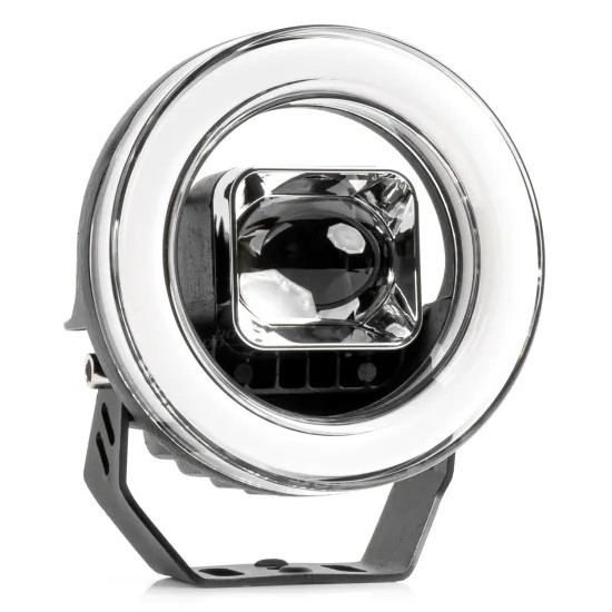Proiector LED cu Angel Eye model AWL58, pozitie, semnalizare, faza lunga/scurta, pentru Off-Road, ATV, SSV, putere 45W, 8000lm, tensiune 9-36V, dimens