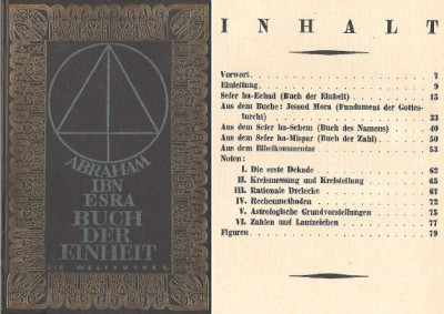 Buch der Einheit, Abraham Ibn Esra, 1921 foto