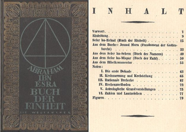 Buch der Einheit, Abraham Ibn Esra, 1921