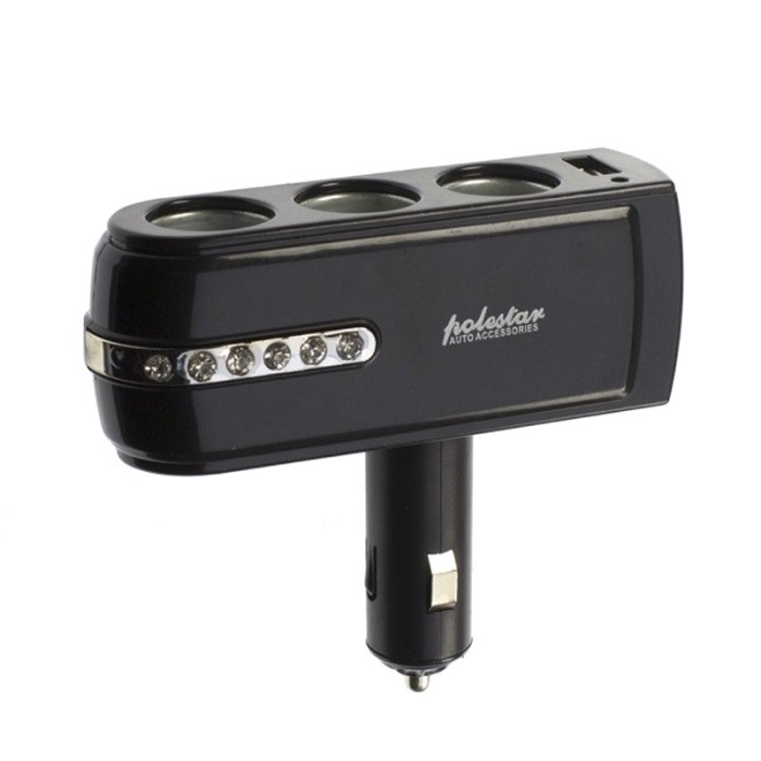 Priza auto Polestar WF-0303, USB, 3 iesiri Priza auto Polestar WF-0303, USB, 3 iesiri