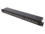 Patch Panel Goobay 24 Porturi Cat 6a Rack 19 Negru 90854