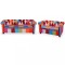 vidaXL Set canapea Chesterfield, 2 piese, material textil