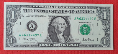 1 Dolar - One Dollar - USA - America - 2001 - bancnota in stare foarte buna foto