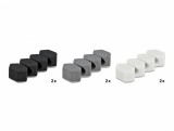 Set 6 organizatoare cu 3 sloturi Negru+Alb+Gri, Delock 18329