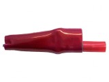 Bornă crocodil 10A roșie 7.9mm