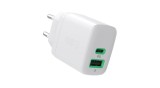 &Icirc;ncărcător Greencell PowerSource Duo30, adaptor de alimentare alb USB/USB-C, sursă de alimentare de 30 W