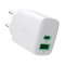 &Icirc;ncărcător Greencell PowerSource Duo30, adaptor de alimentare alb USB/USB-C, sursă de alimentare de 30 W