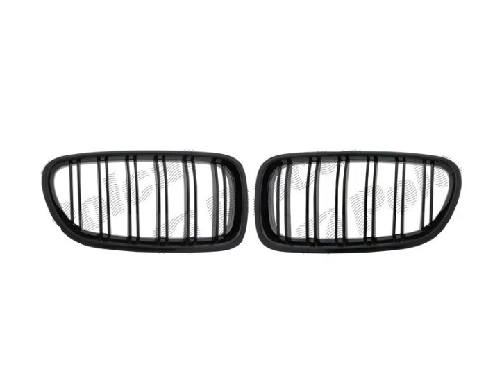 Grila radiator BMW Seria 5 (F10/F11), 12.2009-, fata, partea stanga+dreapta, Negru stralucitor; tuning