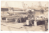 479 - BRAILA, Harbor, Ships, Romania - old postcard, real Photo - used - 1911, Circulata, Fotografie