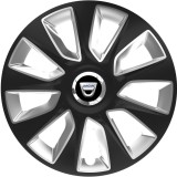 Set 4 Capace Roti 17 inchi (R17) Stratos Negru-Gri, Compatibile Cu Dacia