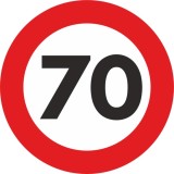 Autocolant Sticker "Limita Viteza" Reflectorizant - 70km/h