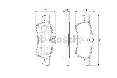 Set placute frana,frana disc MINI MINI Cabriolet (R52) (2004 - 2007) BOSCH 0 986 494 063 foto