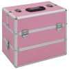 Gossi geanta de cosmetice, roz, 37 x 24 x 35 cm, aluminiu