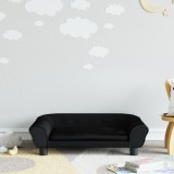 VidaXL Canapea pentru copii, negru, 70x45x26 cm, catifea