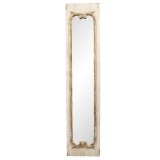Oglinda perete lemn bej antichizat 33x4x149 cm