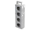 Carcasă de conexiuni gri BLOCK - 4 orificii