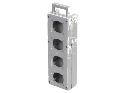 Carcasă de conexiuni gri BLOCK - 4 orificii foto